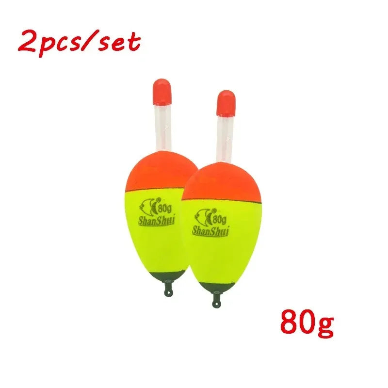 2/10pcs EVA Luminous Fishing Night Float Light Stick Foam Plastic Bobber Sea Rock Fishing Striking Floats Fishing Accessories