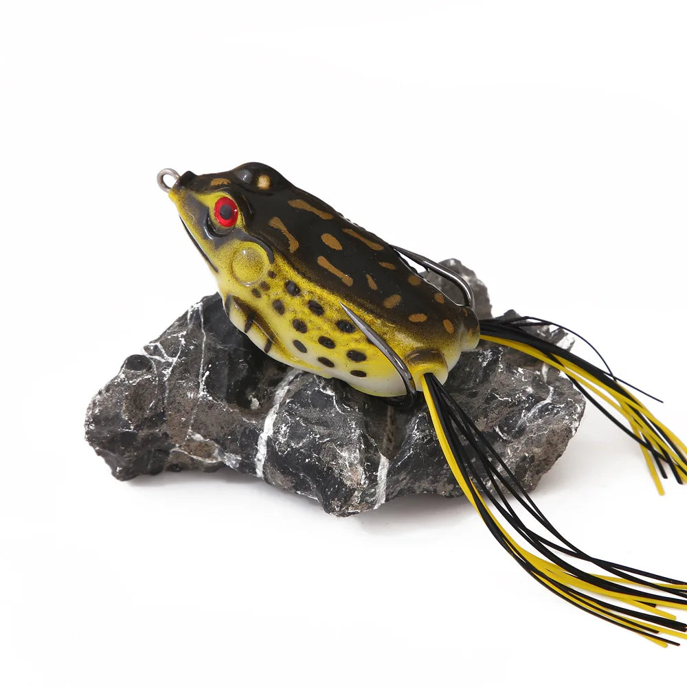 1Pcs 5g 9g 13g 17.5g Soft Frog Fishing Lures Topwater Artificial Silicone Bait with Double Hooks Crankbait Bass Fishing Tackle