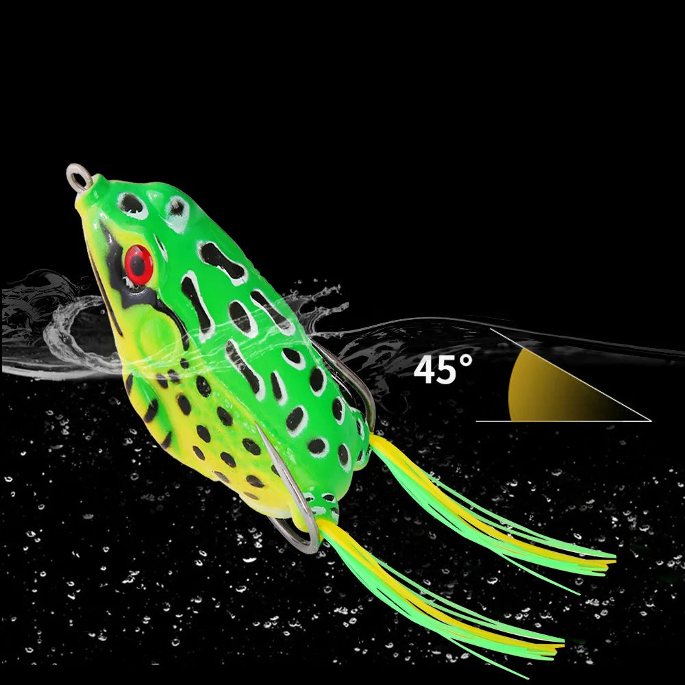 1Pcs 5g 9g 13g 17.5g Soft Frog Fishing Lures Topwater Artificial Silicone Bait with Double Hooks Crankbait Bass Fishing Tackle