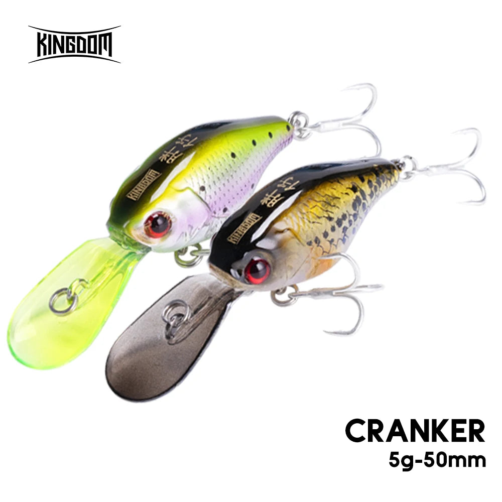 Kingdom Crazy Crankbaits Slow Sinking Fishing Lures 5g 50mm Mini Minnow Swing Small Cranks Hard Baits Wobblers Fishing Tackle