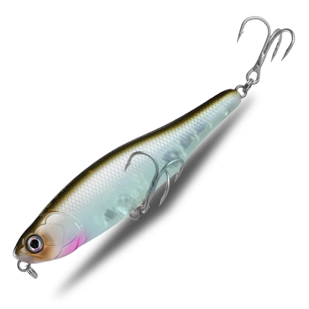 BEARKING 87mm 100mm Topwater Pencil Surface Fishing Lure Walk The Dog Artificial Saltwater Hard Bait Bass Plastic Walker