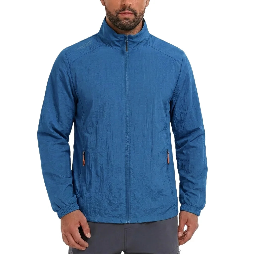 Mens UPF50+ Performance Sunscreen Coats Breathable Sports Waterproof Skin Jacket Summer UV Fishing Ultra-Light Thin Clothing