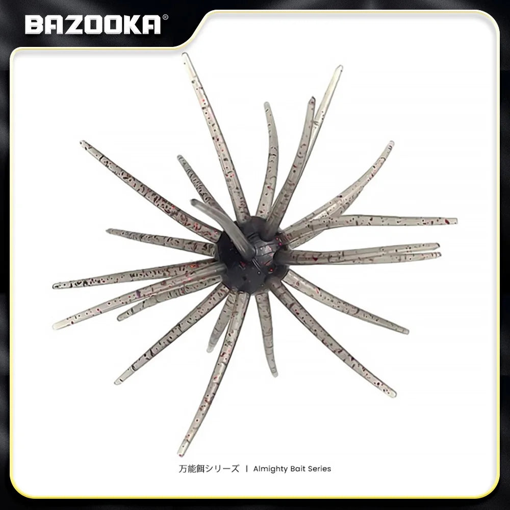 Bazooka TPE Fishing Lure 2g 8g Simulated Sea Urchin Lures Soft Silicone For Bream Pike Bass Mandarin Tilapia Gears Winter Biats