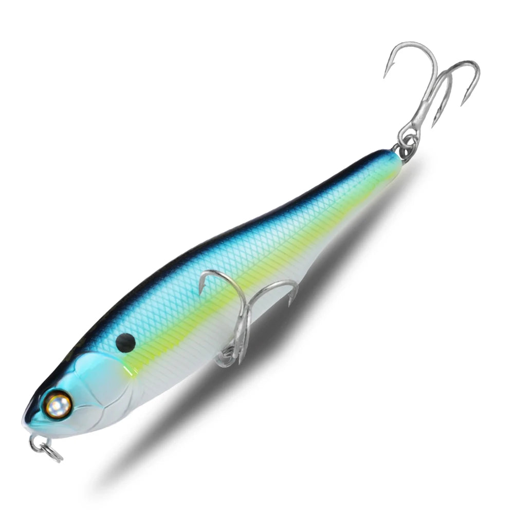 BEARKING 87mm 100mm Topwater Pencil Surface Fishing Lure Walk The Dog Artificial Saltwater Hard Bait Bass Plastic Walker
