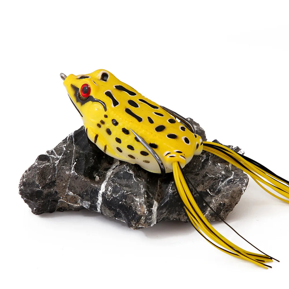 1Pcs 5g 9g 13g 17.5g Soft Frog Fishing Lures Topwater Artificial Silicone Bait with Double Hooks Crankbait Bass Fishing Tackle