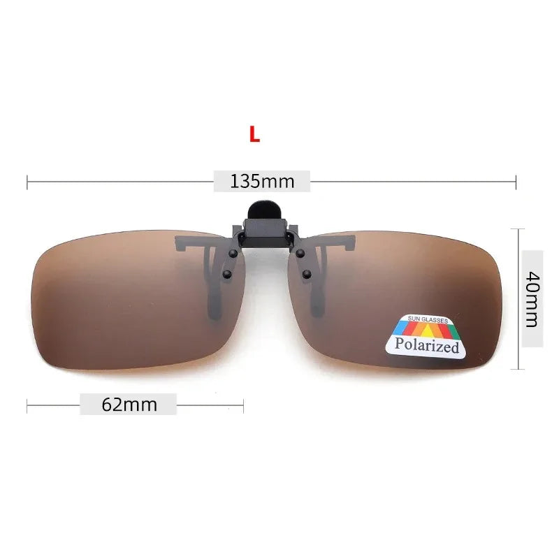 4 Color Grey Lenses Polarized Sunglasses Clip On Flip Up UV 380 Driving Fishing Night Vision Glasses Clips