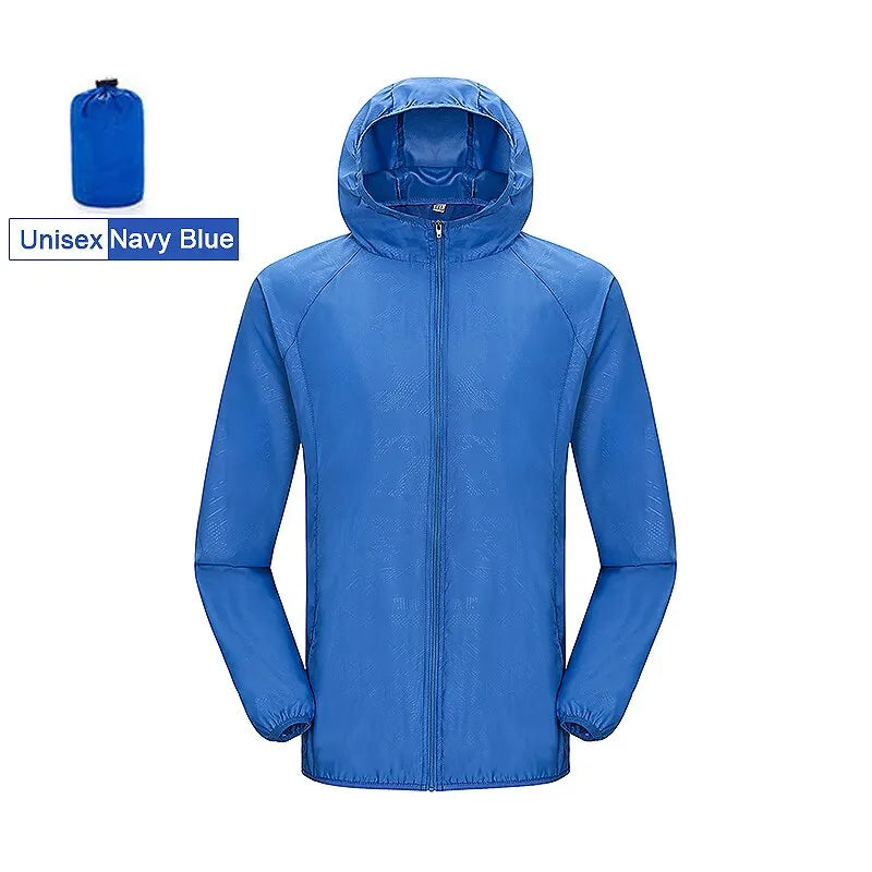 LNGXO Men Women Waterproof Jacket Quick Dry Hiking Camping Windbreaker Unisex Trekking Fishing Rain Coat Outdoor Anti UV Clothes
