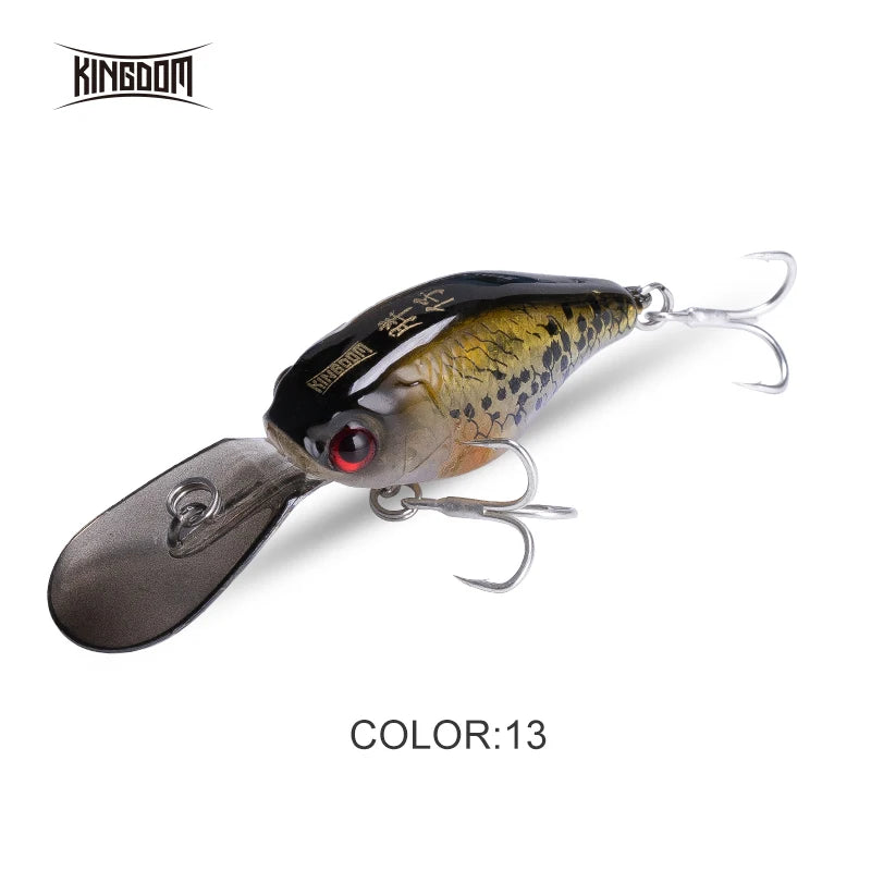Kingdom Crazy Crankbaits Slow Sinking Fishing Lures 5g 50mm Mini Minnow Swing Small Cranks Hard Baits Wobblers Fishing Tackle