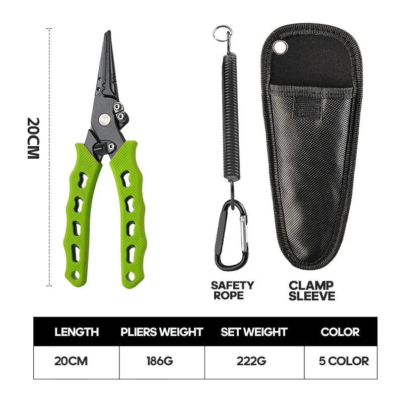 TAIYU 5-color stainless steel lure pliers fishing pliers cut line hook remover accessory stainless steel style sea fishing gear