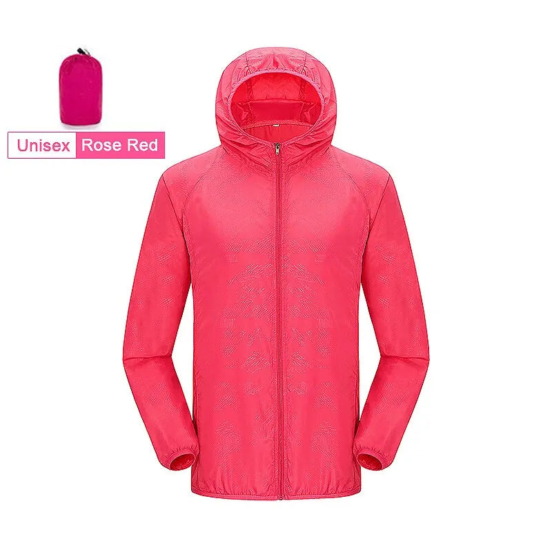 LNGXO Men Women Waterproof Jacket Quick Dry Hiking Camping Windbreaker Unisex Trekking Fishing Rain Coat Outdoor Anti UV Clothes