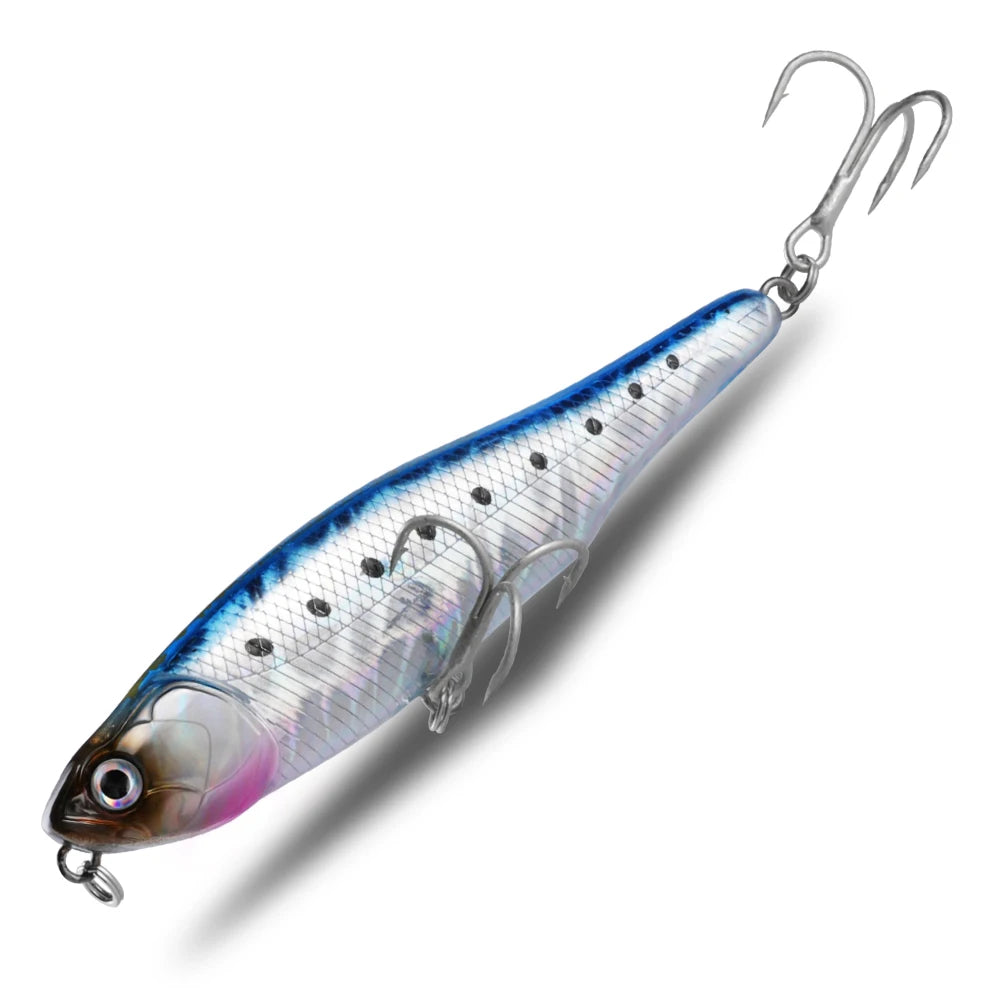 BEARKING 87mm 100mm Topwater Pencil Surface Fishing Lure Walk The Dog Artificial Saltwater Hard Bait Bass Plastic Walker