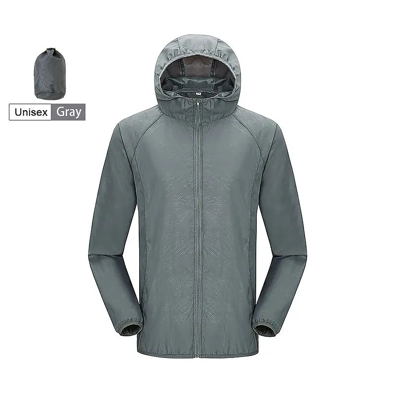 LNGXO Men Women Waterproof Jacket Quick Dry Hiking Camping Windbreaker Unisex Trekking Fishing Rain Coat Outdoor Anti UV Clothes