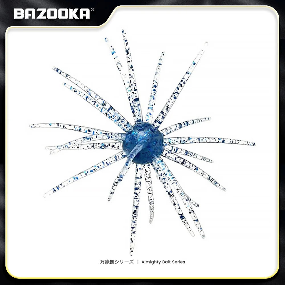 Bazooka TPE Fishing Lure 2g 8g Simulated Sea Urchin Lures Soft Silicone For Bream Pike Bass Mandarin Tilapia Gears Winter Biats