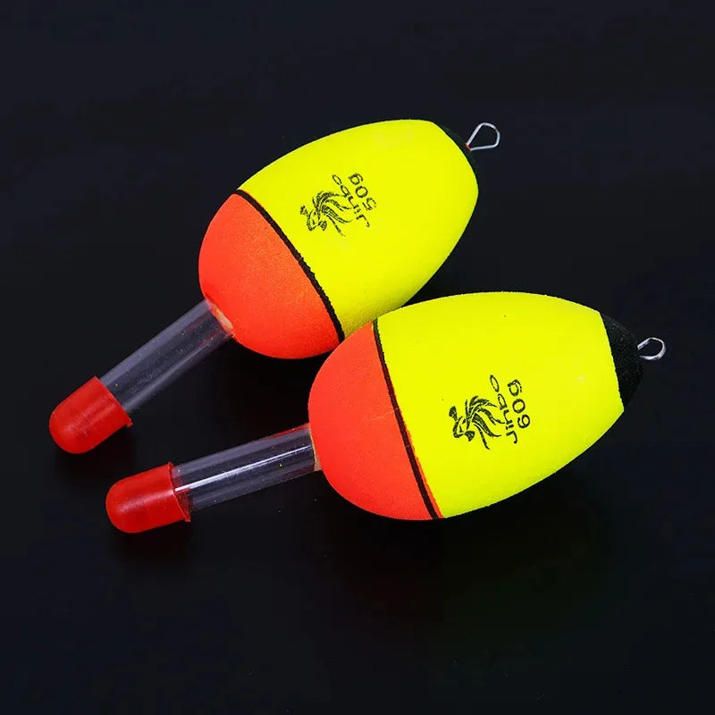 2/10pcs EVA Luminous Fishing Night Float Light Stick Foam Plastic Bobber Sea Rock Fishing Striking Floats Fishing Accessories