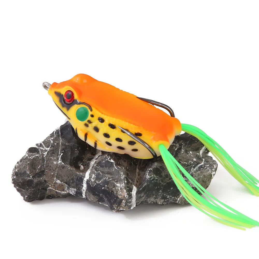 1Pcs 5g 9g 13g 17.5g Soft Frog Fishing Lures Topwater Artificial Silicone Bait with Double Hooks Crankbait Bass Fishing Tackle