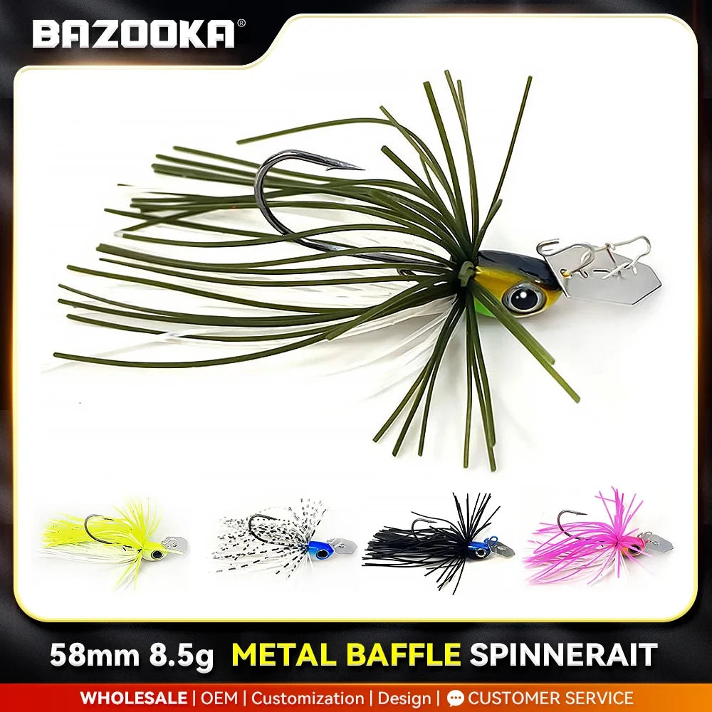 Bazooka Spinnerbait Wire Bait Fishing Lure Set Metal Spinner Hook Spoon Wobblers Artificial Sequins Bass Pike Carp Ice Winter