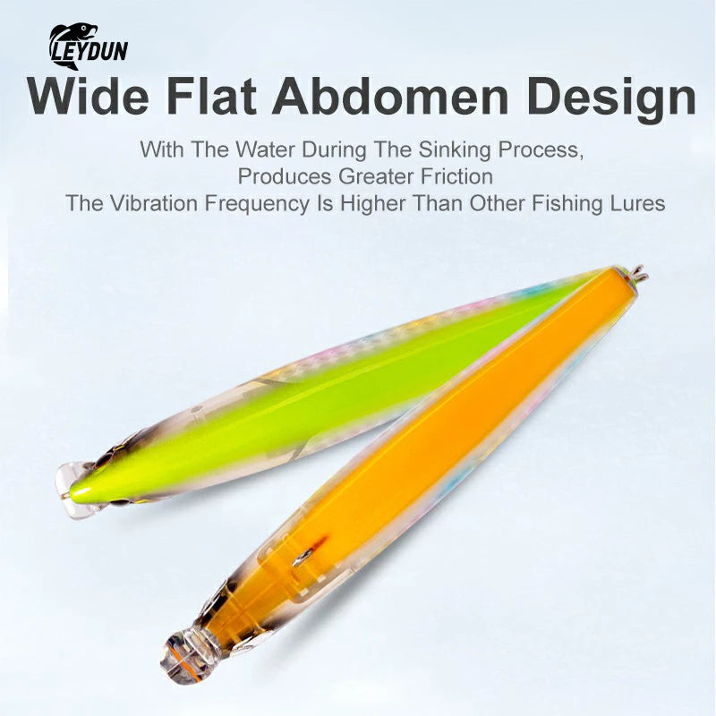 LEYDUN Floating Sea Bass Fishing Lures Baits 130mm 20g Minnow Lures with Flash Blade Hard lure Good Action Wobblers Tackle Pike