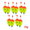 2/10pcs EVA Luminous Fishing Night Float Light Stick Foam Plastic Bobber Sea Rock Fishing Striking Floats Fishing Accessories