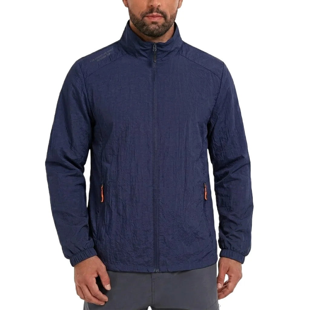 Mens UPF50+ Performance Sunscreen Coats Breathable Sports Waterproof Skin Jacket Summer UV Fishing Ultra-Light Thin Clothing