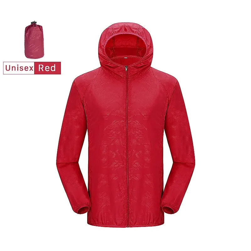 LNGXO Men Women Waterproof Jacket Quick Dry Hiking Camping Windbreaker Unisex Trekking Fishing Rain Coat Outdoor Anti UV Clothes