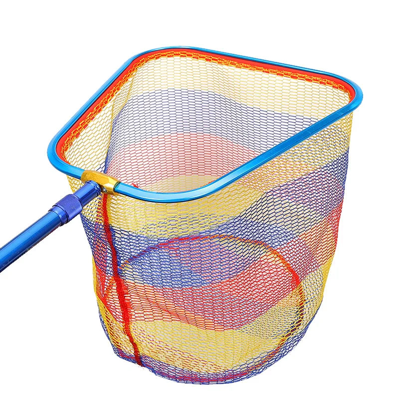 40cm 50cm Fishing Net Folding Fishing Brail Landing Net Ultra Light Titanium Alloy Deepening catching Net  Tool Accessorie
