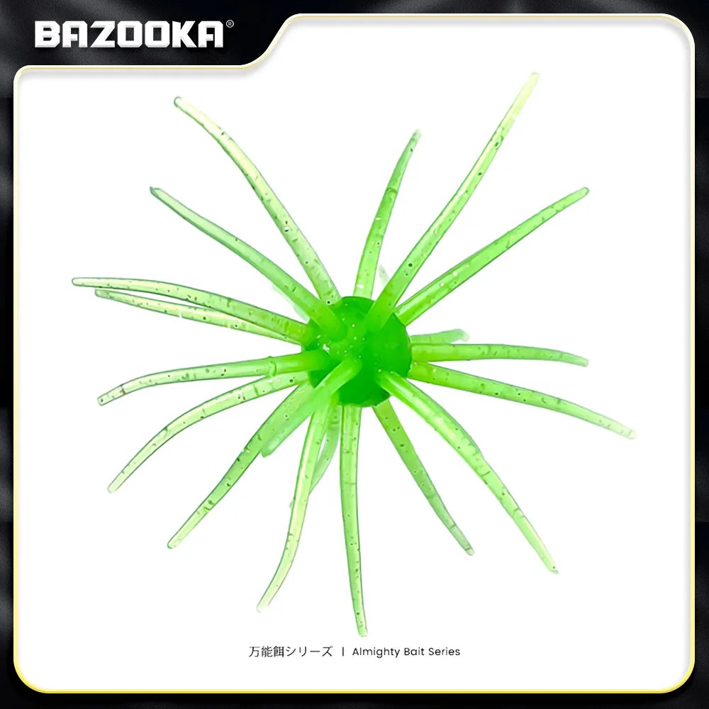 Bazooka TPE Fishing Lure 2g 8g Simulated Sea Urchin Lures Soft Silicone For Bream Pike Bass Mandarin Tilapia Gears Winter Biats