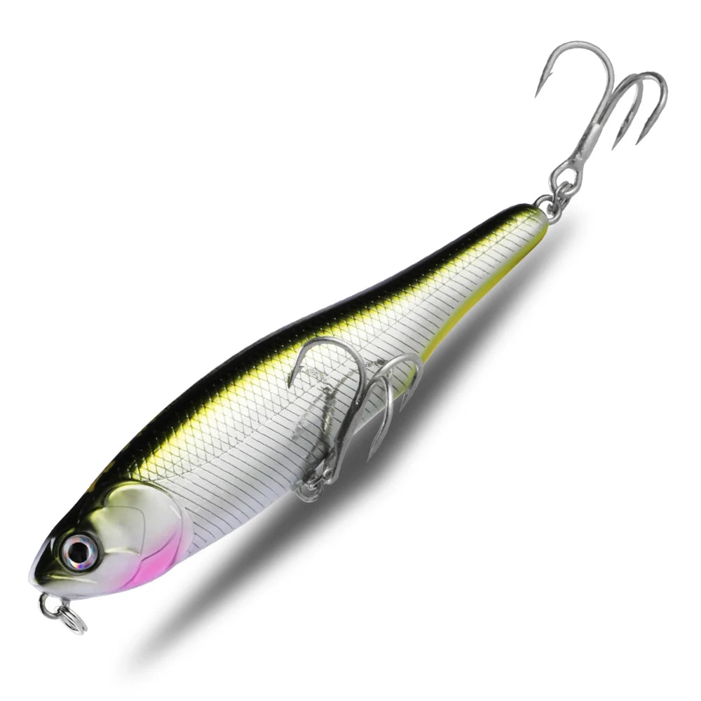BEARKING 87mm 100mm Topwater Pencil Surface Fishing Lure Walk The Dog Artificial Saltwater Hard Bait Bass Plastic Walker