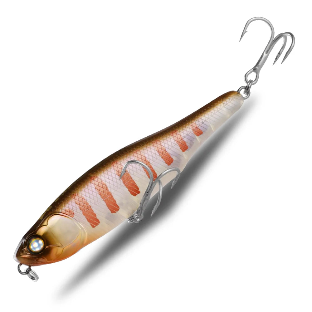 BEARKING 87mm 100mm Topwater Pencil Surface Fishing Lure Walk The Dog Artificial Saltwater Hard Bait Bass Plastic Walker