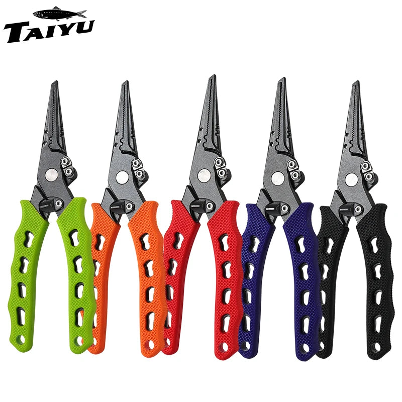 TAIYU 5-color stainless steel lure pliers fishing pliers cut line hook remover accessory stainless steel style sea fishing gear