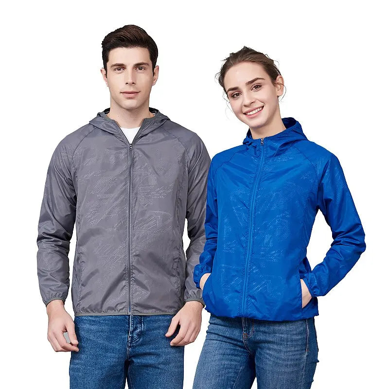 LNGXO Men Women Waterproof Jacket Quick Dry Hiking Camping Windbreaker Unisex Trekking Fishing Rain Coat Outdoor Anti UV Clothes