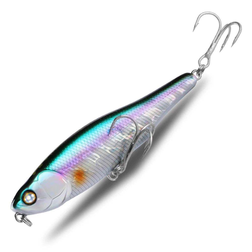 BEARKING 87mm 100mm Topwater Pencil Surface Fishing Lure Walk The Dog Artificial Saltwater Hard Bait Bass Plastic Walker