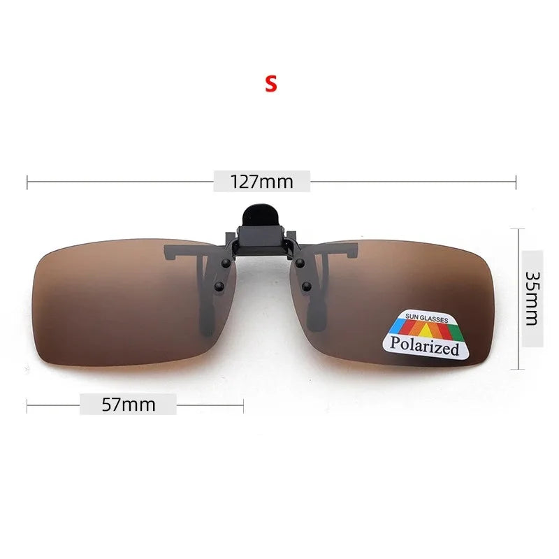 4 Color Grey Lenses Polarized Sunglasses Clip On Flip Up UV 380 Driving Fishing Night Vision Glasses Clips