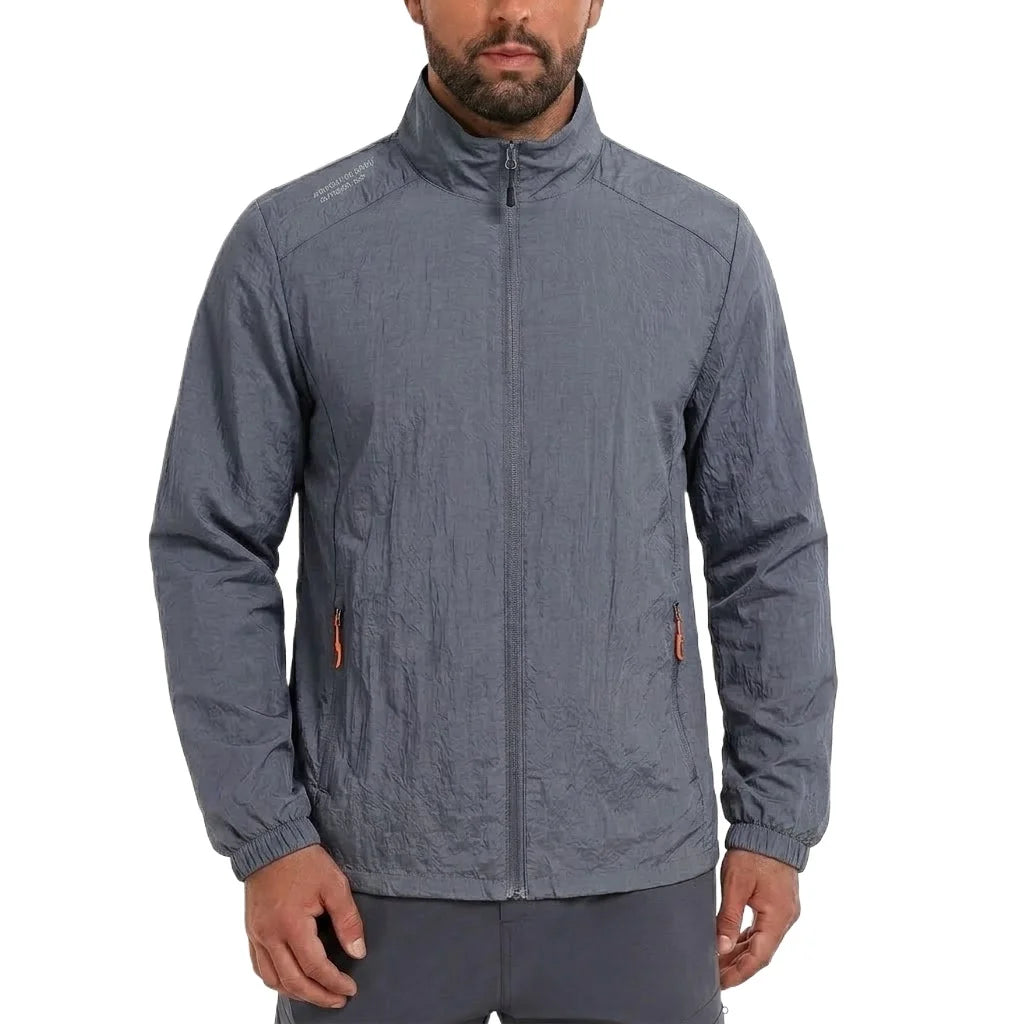 Mens UPF50+ Performance Sunscreen Coats Breathable Sports Waterproof Skin Jacket Summer UV Fishing Ultra-Light Thin Clothing